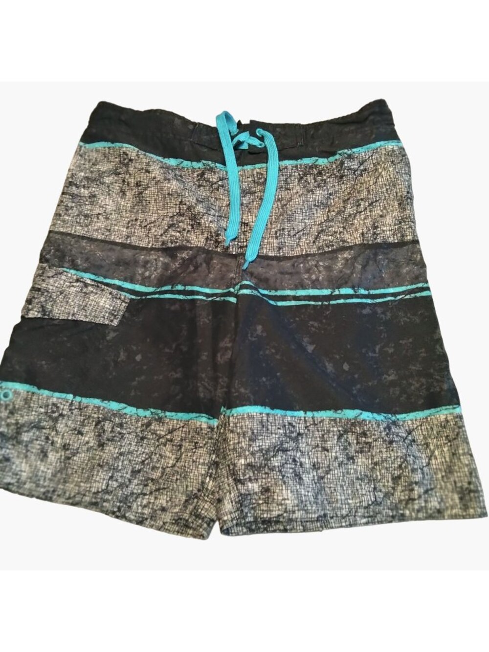 Joe Boxer Swimsuit Shorts Boys Size Large Blue Black shorts
